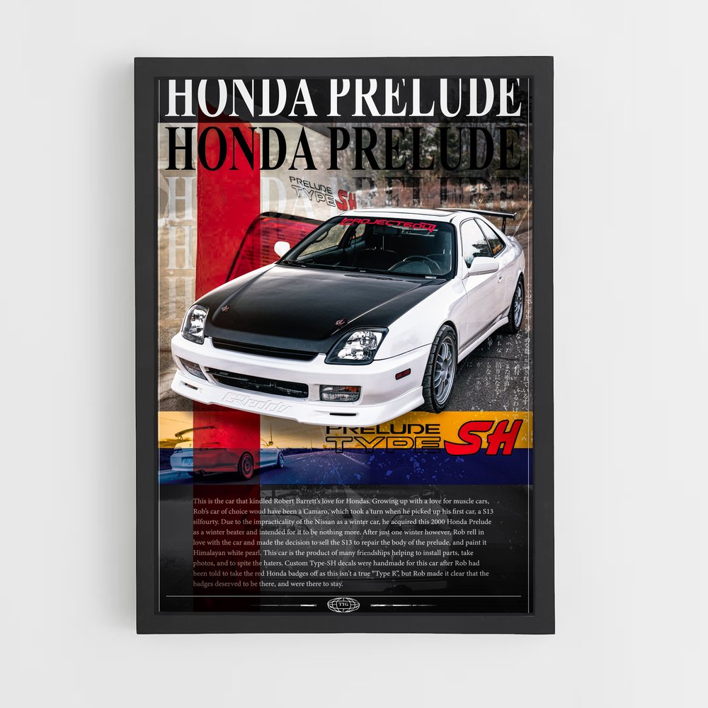 Poster Vintage Wheels – affiche Honda (vue 2)